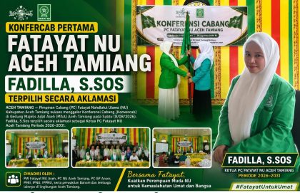 Fadilla S.Sos terpilih Ketua Fatayat NU Aceh Tamiang